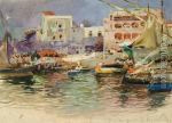Torre Del Greco Bei Neapel Oil Painting - Erich Kips