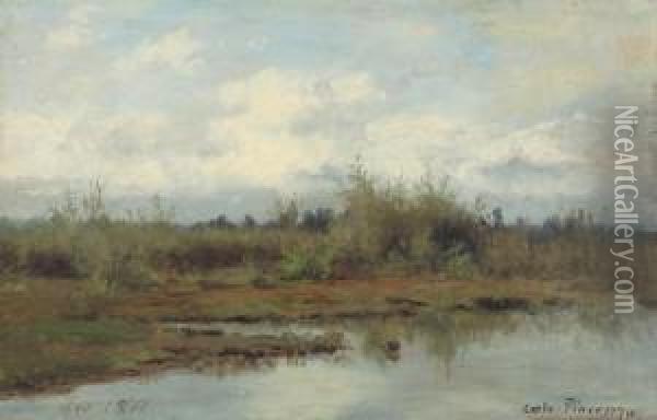 Nella Palude Oil Painting - Carlo Piacenza