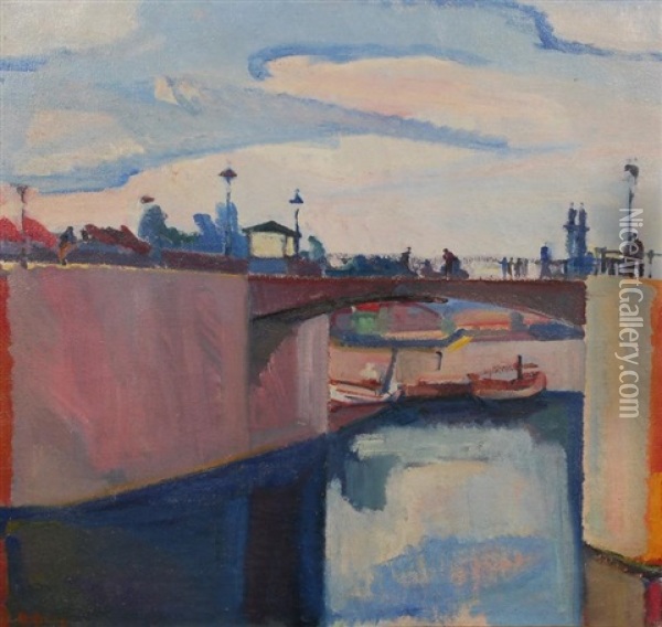 Le Pont Oil Painting - Charles Dehoy