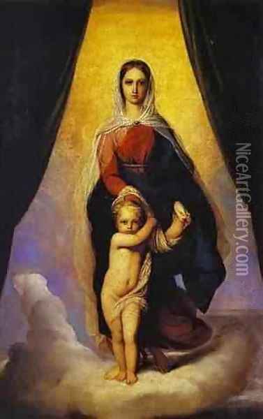 Madonna With Child 1835 Oil Painting - Fyodor Bruni