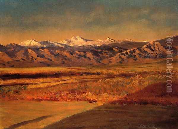 The Grand Tetons Oil Painting - Albert Bierstadt