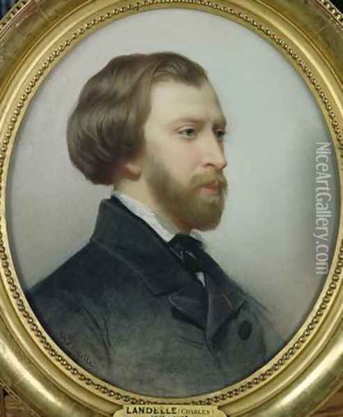 Portrait of Alfred de Musset 1810-57 2 Oil Painting - Charles Landelle