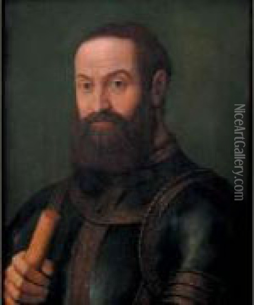 Portrait Presume De Cosimo De Medicis (1519 - 1579), Grand Duc De Florence. Oil Painting - Alessandro Allori
