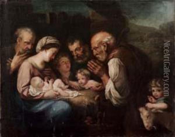 Adorazione Dei Pastori Oil Painting - Josef Scherer