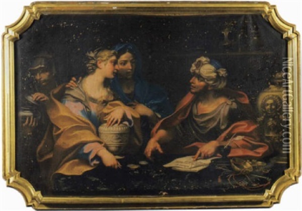 La Maddalena Acquista Unguenti Per Cristo Oil Painting - Paolo Girolamo Piola