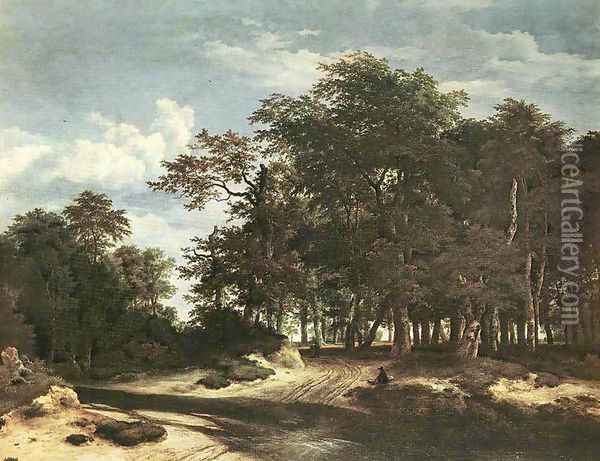 The Large Forest Oil Painting - Jacob Van Ruisdael