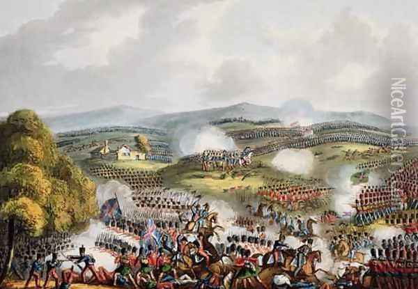 Battle of Quatre Bras Oil Painting - William Heath