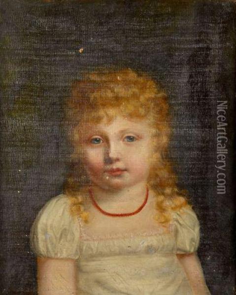 Portrait De Jeune Fille Au Collier De Corail Oil Painting - Nicolas Andre Monsiau