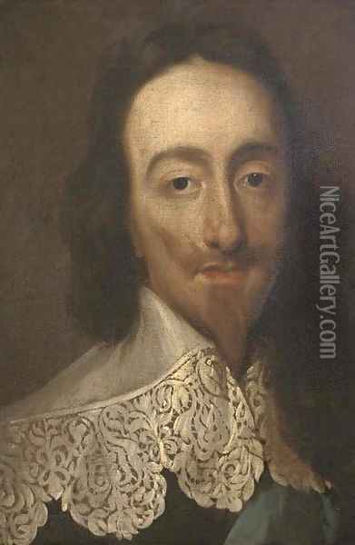 Portrait of Charles I, bust-length Oil Painting - Sir Anthony Van Dyck
