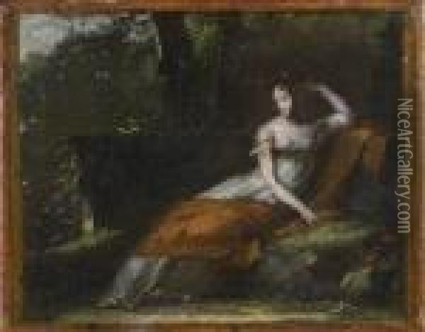 Esquisse Pour Le Portrait De L'imperatrice Josephine A La Malmaison Oil Painting - Pierre-Paul Prud'hon