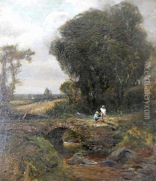 The Murray Burn, Hermiston Oil Painting - John Crawford Wintour