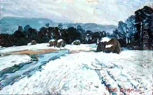 First Snow Oil Painting - Paul Burman