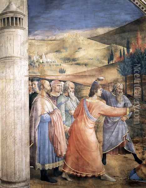 The Stoning of St Stephen (detail) Oil Painting - Angelico Fra