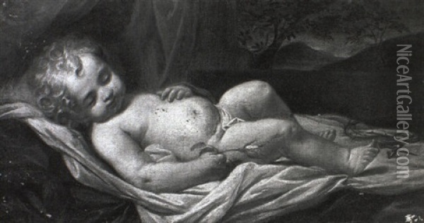 The Christ Child Sleeping Beside Instruments Of The Passion Oil Painting - Carlo Francesco Nuvolone