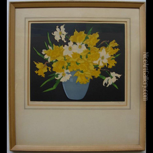 Daffodils Oil Painting - Thomas Todd Blaylock