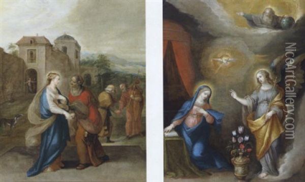 Die Heimsuchung Mariae Oil Painting - Frans Francken the Elder