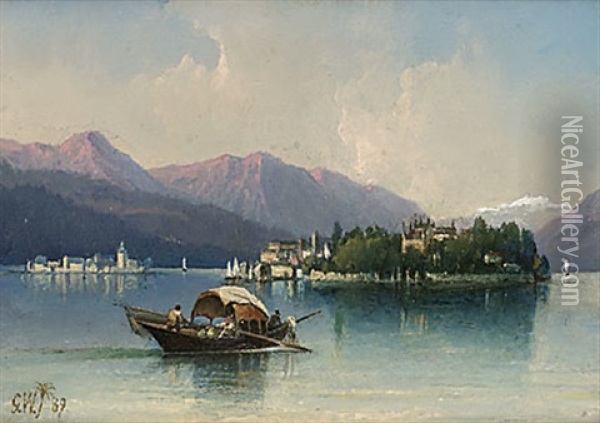Lago Maggiore Oil Painting - Gustaf Wilhelm Palm