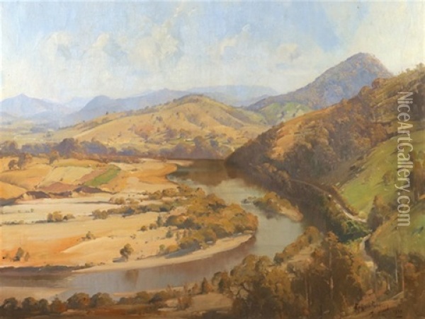 Macleay River Valley Oil Painting - Robert Johnson