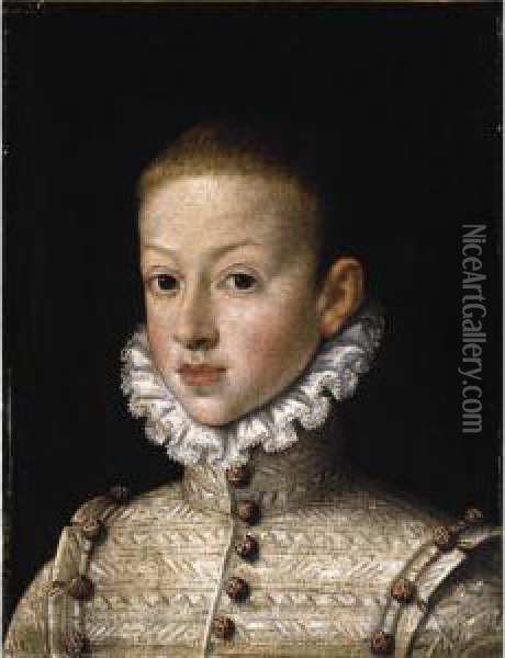 Portrait Of Archduke Wenceslaus Of Austria (1561-1578) Oil Painting - Alonso Sanchez Coello