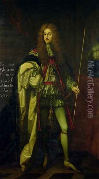 Portrait of Thomas Osborne 1st Duke of Leeds 1631-1712 Oil Painting - Sir Godfrey Kneller