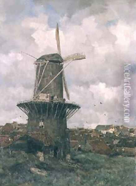 The Windmill Oil Painting - Jacob Henricus Maris