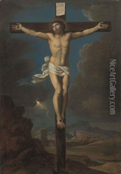 The Crucifixion Oil Painting - Nicolas Mignard