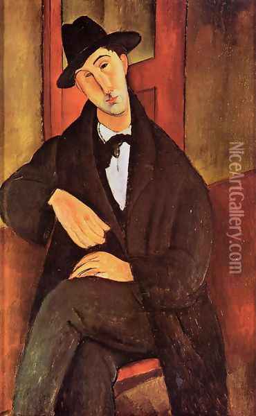 Portrait of Mario Varvogli Oil Painting - Amedeo Modigliani