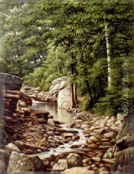 The Stream Oil Painting - Levi Wells Prentice