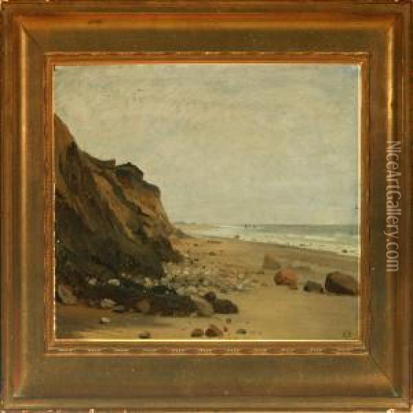 Along The Coast Oil Painting - Anton Laurids J. Dorph