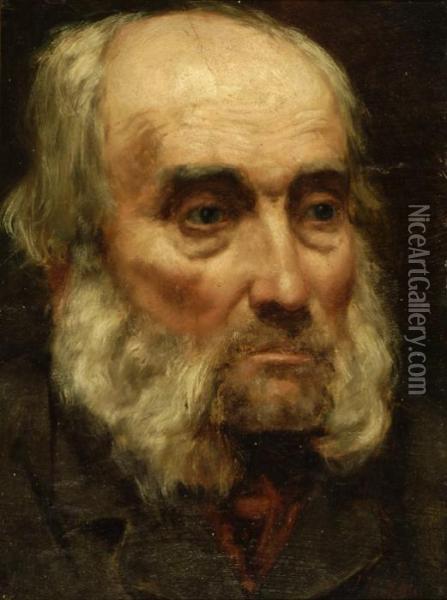 Portrait Of An Old Man Oil Painting - Jacob Henricus Maris