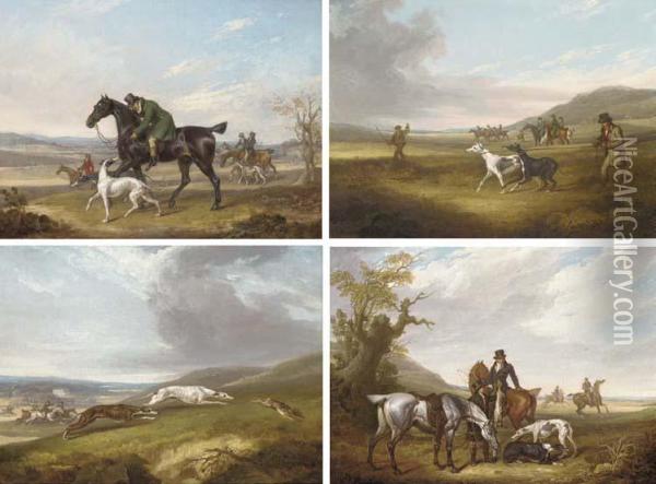 Going Out; Finding; Coursing; The Death Oil Painting - Richard Jones