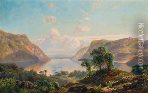 A View Of West Point Oil Painting - Edmund Darch Lewis