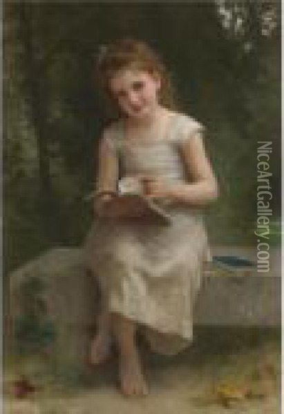 La Liseuse Oil Painting - William-Adolphe Bouguereau
