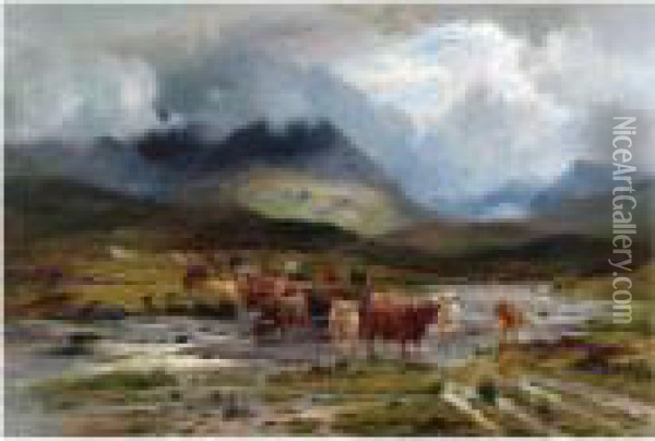 After The Storm, Glen Dochart, Perthshire Oil Painting - Louis Bosworth Hurt
