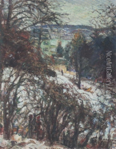 Winterliche Landschaft Oil Painting - Alfred Marxer