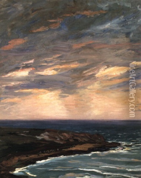 Sunset-the Caravan Oil Painting - John Lavery