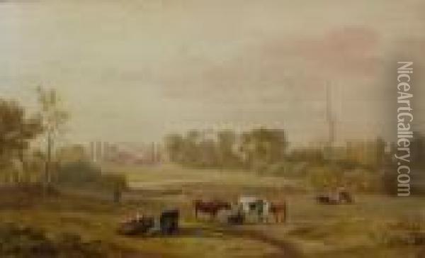 Salisbury Oil Painting - George Fennel Robson