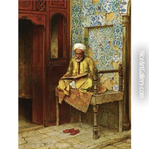 The Learned Man Of Cairo Oil Painting - Arthur von Ferraris