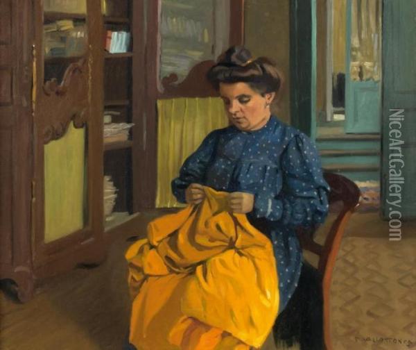 La Couturiere Oil Painting - Felix Edouard Vallotton