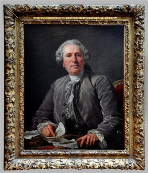 Portrait Dit Du Chansonnier Charles-francois Panard Oil Painting - Jean Francois Gilles Colson