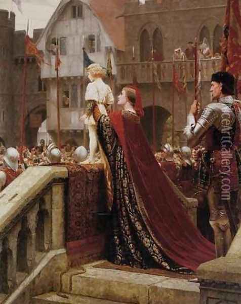 A little prince likely in time to bless a royal throne Oil Painting - Edmund Blair Blair Leighton
