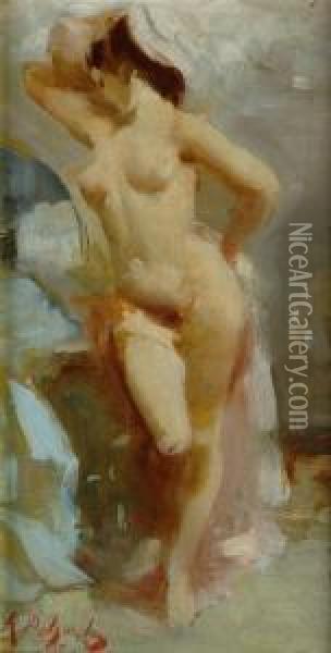 Nudo Femminile Oil Painting - Alfredo Del Sordo