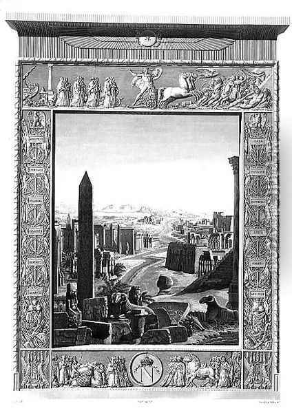 Frontispiece to Volume 1 of the `Description of Egypt` Oil Painting - Cecile