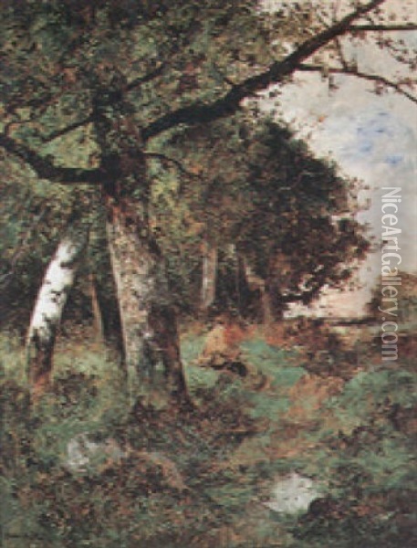Herbstidylle Oil Painting - Adolf Kaufmann