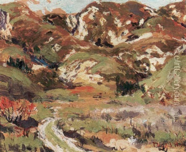 Laguna Canyon Oil Painting - Thomas Lorraine Hunt