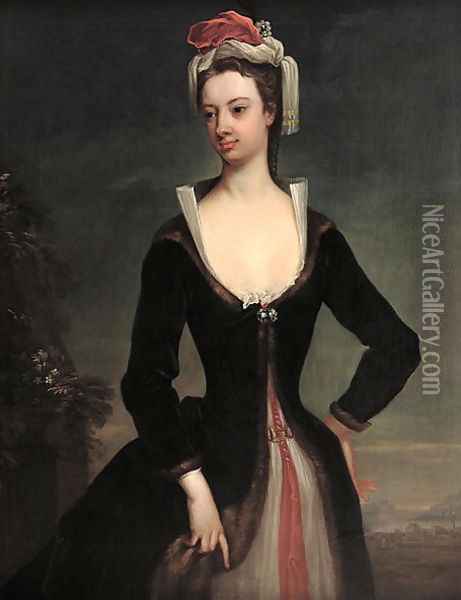 Lady Mary Wortley Montagu 1689-1762 Oil Painting - Jonathan Richardson