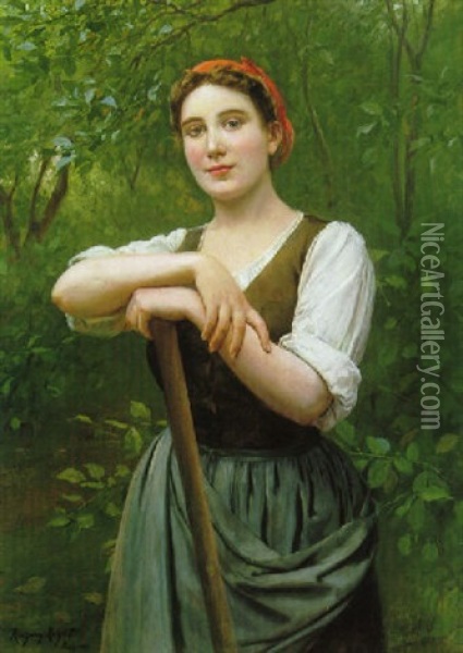 Peasant Girl Oil Painting - Daniel Ridgway Knight