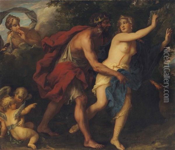 Jupiter And Semele Oil Painting - Carlo Cornaro