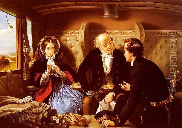 First Class, The Return Oil Painting - Abraham Solomon
