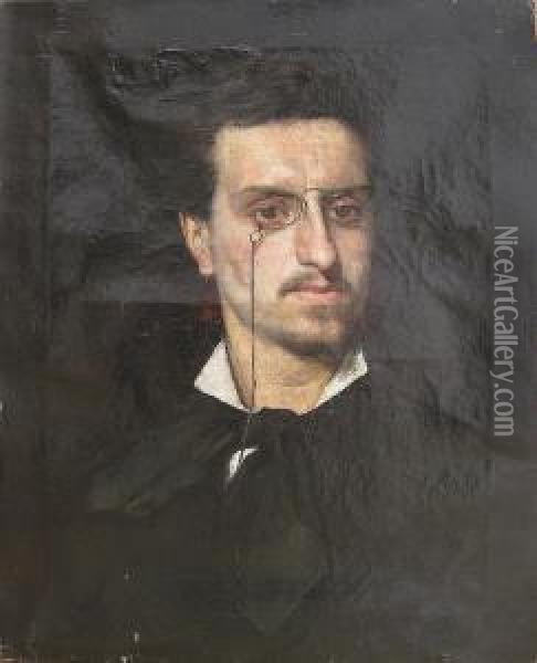 Portrait De E. Van De Velde Oil Painting - Pieter Verhaert